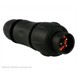 1 pcs - Souriau Circular Connector, 3 Contacts, In-line, Plug, Male, IP68, IP69K, UTS Series