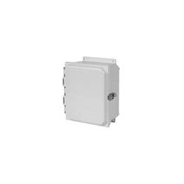 1 pcs : PJU1084LF - Electrical Enclosures N4X Solid Door Snap Latch w/flange - 10 x 8 x 4 - Fiberglass