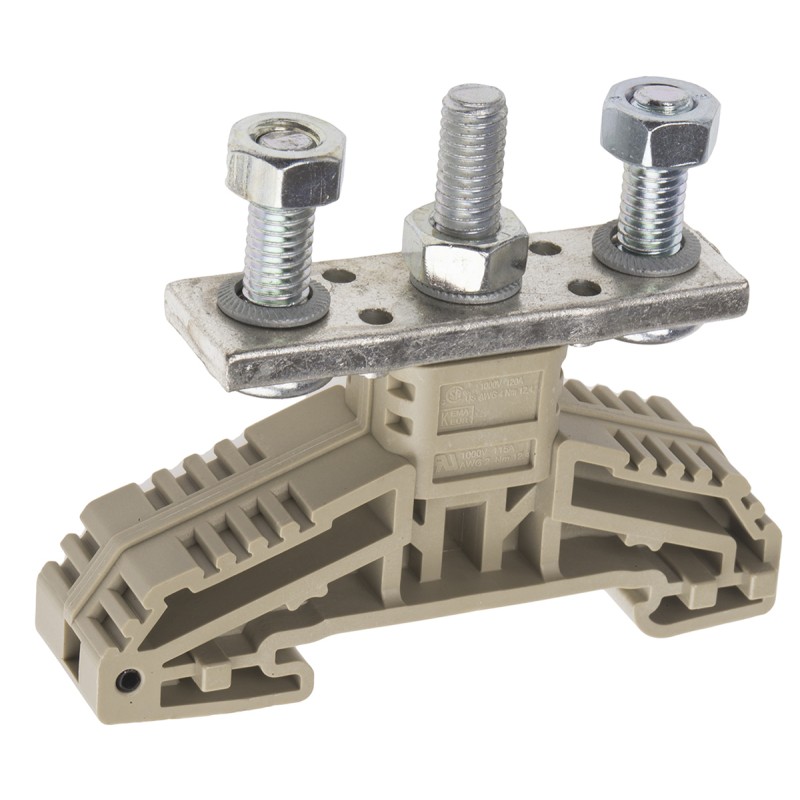1 pcs - RS PRO Beige Stud Terminal, Single-Level