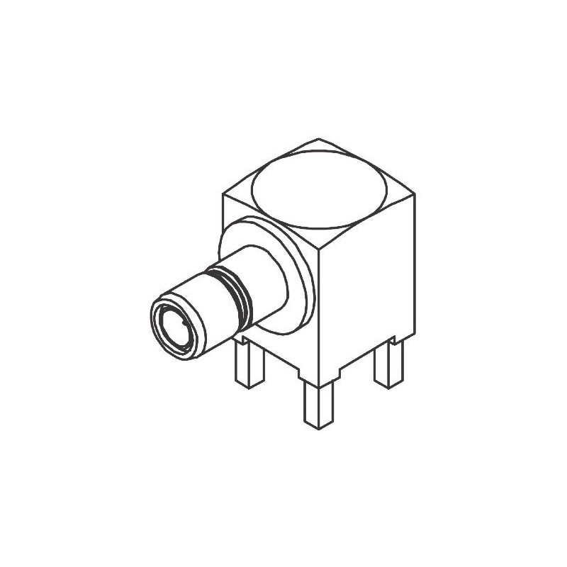 80 pcs - Molex SMB Series, jack Through Hole SMB Connector, 50Ω, Solder Termination, Right Angle Body