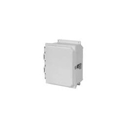 1 pcs : PJU864TF - Electrical Enclosures N4X Solid Door Twist Latch w/flange - 8 x 6 x 4 - Fiberglass