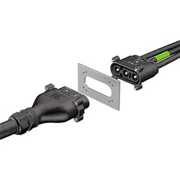 1 pcs - Staubli Circular Connector, 3 Contacts, Flange Mount, Socket, Female, IP67, RobiFix Series