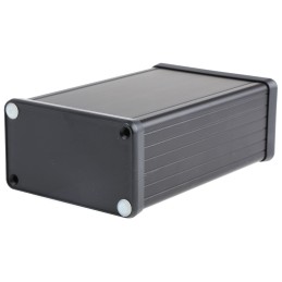 1 pcs - Hammond 1455 Series Black Aluminium Enclosure, IP54, Black Lid, 120 x 78 x 43mm