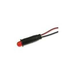1 pcs : L58D-R24-W - LED Panel Mount Indicators Round PMI .194in. LED 24V Wire Red