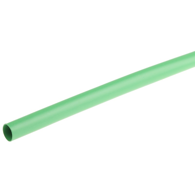 1 pcs - TE Connectivity Heat Shrink Tubing, Green 6.4mm Sleeve Dia. x 1.2m Length 2:1 Ratio, RNF-100 Series