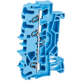 10 pcs - Wago TOPJOB S, 2002 Series Blue Feed Through Terminal Block, 2.5mm², Single-Level, Push-In Cage Clamp Termination,