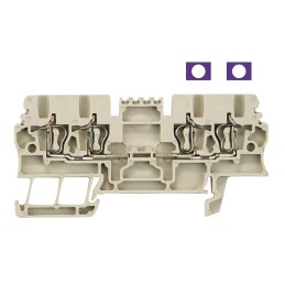 10 pcs - Weidmuller Z Series Beige Feed Through Terminal Block, 1.5mm², Single-Level, Clamp Termination
