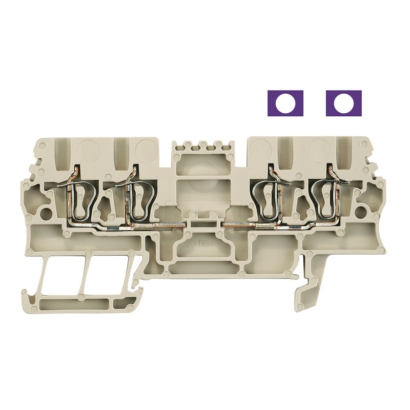 10 pcs - Weidmuller Z Series Beige Feed Through Terminal Block, 1.5mm², Single-Level, Clamp Termination