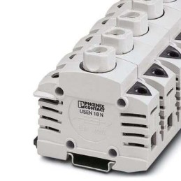 10 pcs - Phoenix Contact USEN 18 N Series Grey Fuse Terminal Block, 35mm², 1-Level, Screw Termination