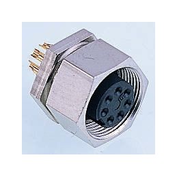 1 pcs - Binder Circular Connector, 8 Contacts, Panel Mount, M9 Connector, Socket, Female, IP40, 711 Series