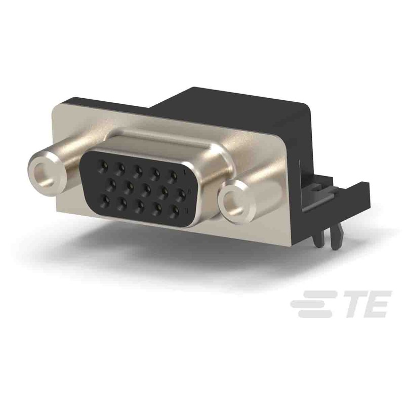 90 pcs - TE Connectivity 15 Way Right Angle D-sub Connector Socket, 2.29mm Pitch, with Boardlocks