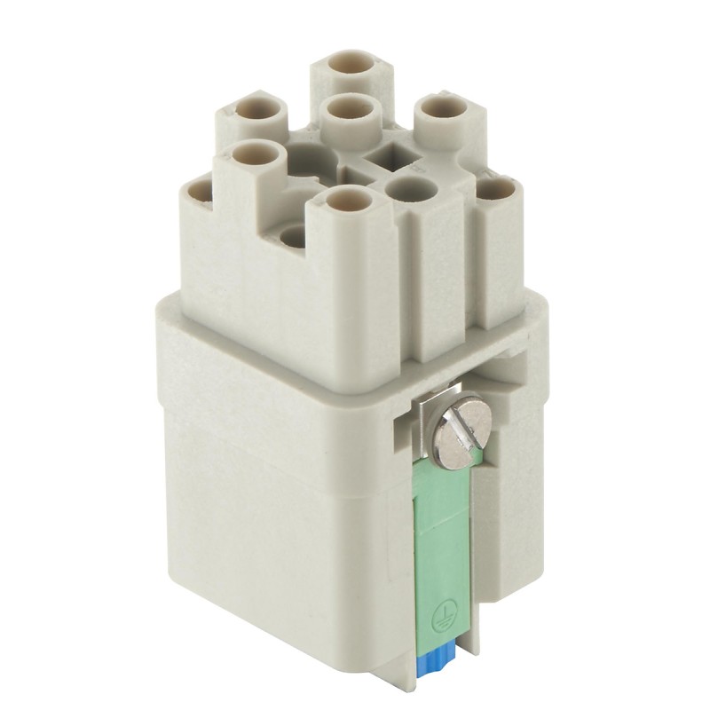1 pcs - HARTING Heavy Duty Power Connector Insert, 10A, Female, Han Q Series, 12 Contacts