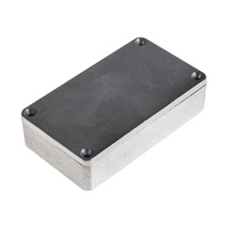 1 pcs - RS PRO Silver Aluminium Alloy Enclosure, IP65, Black Lid, 115 x 65 x 30.2mm