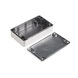 1 pcs - RS PRO Silver Aluminium Alloy Enclosure, IP65, Black Lid, 115 x 65 x 30.2mm