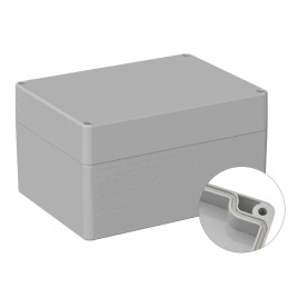 1 pcs - RS PRO Grey ABS General Purpose Enclosure, IP66, IK07, Grey Lid, 120 x 160 x 90mm