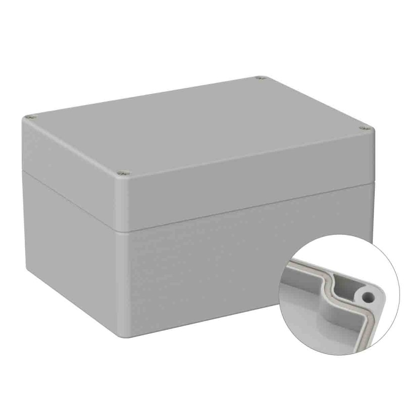 1 pcs - RS PRO Grey ABS General Purpose Enclosure, IP66, IK07, Grey Lid, 120 x 160 x 90mm