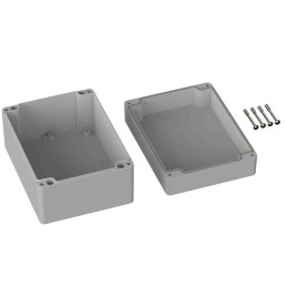 1 pcs - RS PRO Grey ABS General Purpose Enclosure, IP66, IK07, Grey Lid, 120 x 160 x 90mm