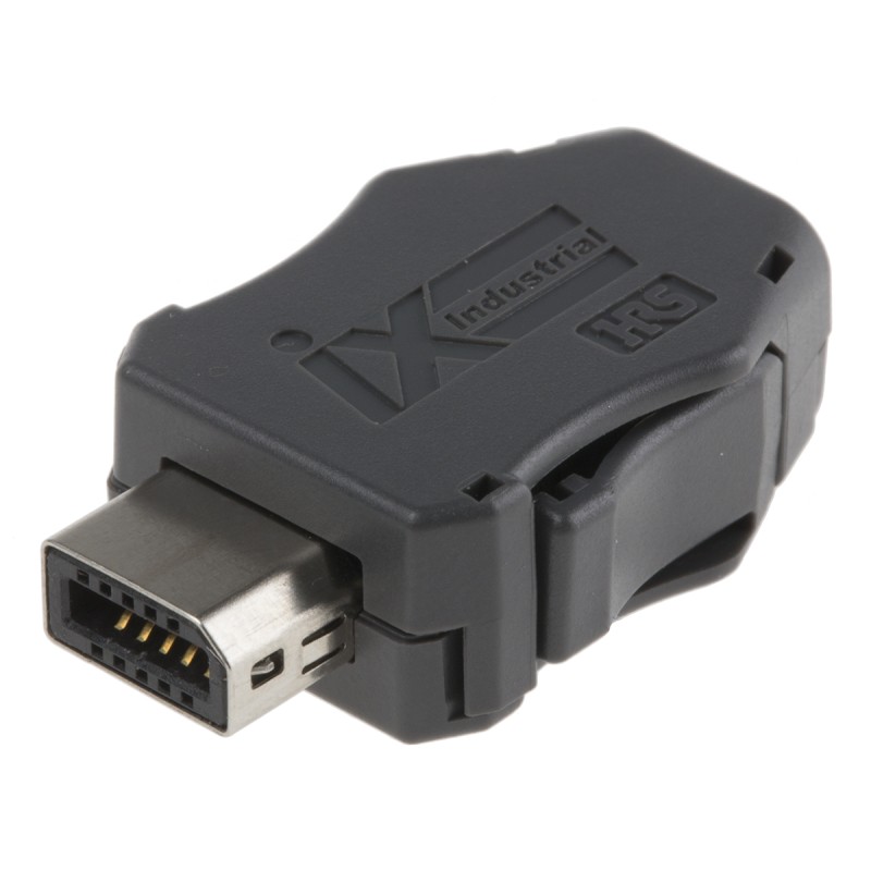 1 pcs - Hirose IX Industrial Series Male IX Industrial Connector, Cable Mount