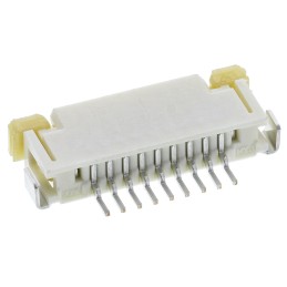 10 pcs - Molex, Easy-On, 52207 1mm Pitch 9 Way Right Angle Female FPC Connector, ZIF Top Contact