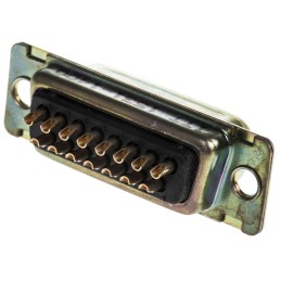 1 pcs - ITT Cannon D*M 15 Way Panel Mount D-sub Connector Plug