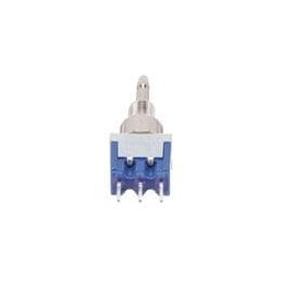 1 pcs : 8N1022-Z - Pushbutton Switches SPDT, ON-(ON), pushbutton, 1/4'-40 threaded bushing, straight PC terminals, 6A @ 125V AC