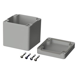 1 pcs - Bopla Euromas Series Light Grey ABS Enclosure, IP66, Light Grey Lid, 82 x 80 x 85mm