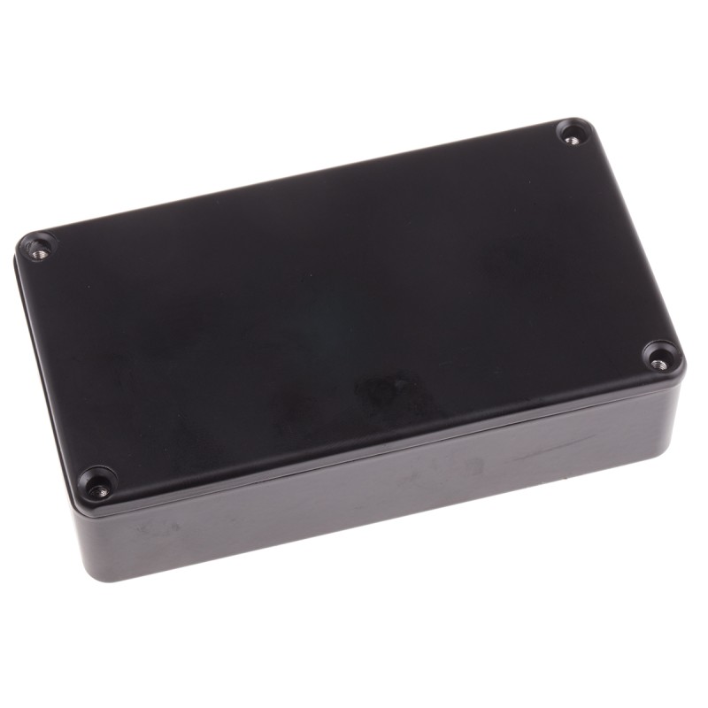 1 pcs - RS PRO Black Die Cast Aluminium Enclosure, IP66, Black Lid, 114.5 x 63.6 x 30.3mm