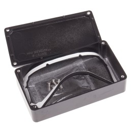 1 pcs - RS PRO Black Die Cast Aluminium Enclosure, IP66, Black Lid, 114.5 x 63.6 x 30.3mm