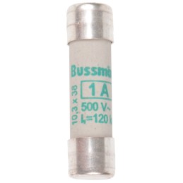 10 pcs - Eaton 1A Ceramic Cartridge Fuse, 10 x 38mm