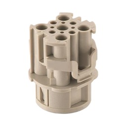 1 pcs - HARTING Heavy Duty Power Connector Insert, 16A, Female, Han F+B Series, 4+4 Contacts