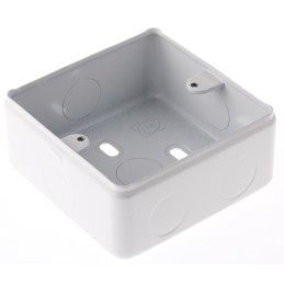 1 pcs - MK Electric Metalclad White Back Box, BS, IP20, 1 Gangs, 86 x 86 x 38mm
