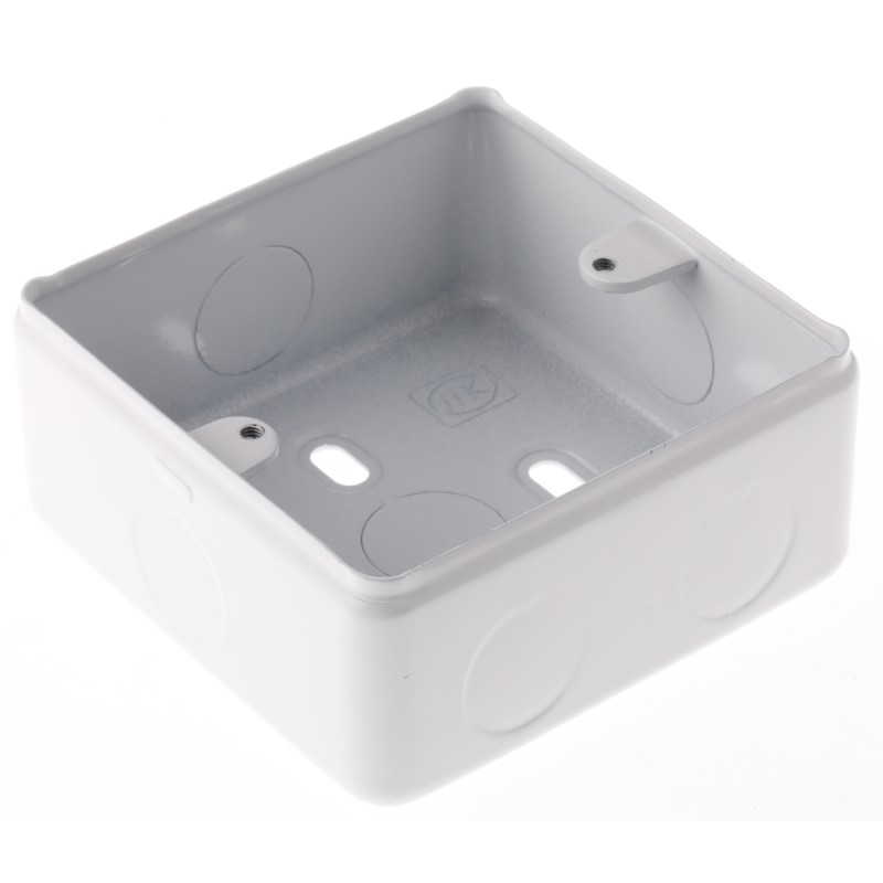 1 pcs - MK Electric Metalclad White Back Box, BS, IP20, 1 Gangs, 86 x 86 x 38mm