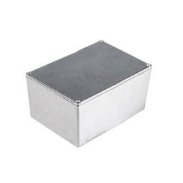 1 pcs - RS PRO Silver Aluminium Alloy Enclosure, IP65, Silver Lid, 115 x 89.9 x 54.9mm