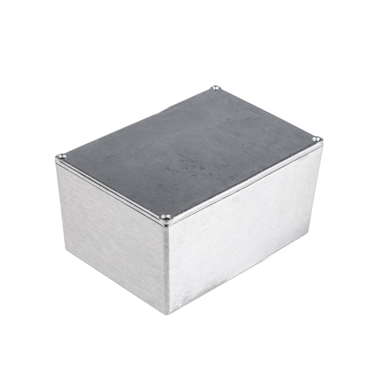 1 pcs - RS PRO Silver Aluminium Alloy Enclosure, IP65, Silver Lid, 115 x 89.9 x 54.9mm
