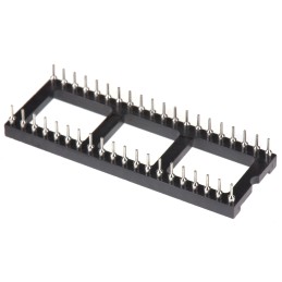 10 pcs - Winslow 2.54mm Pitch Vertical 40 Way, Through Hole Turned Pin Open Frame IC Dip Socket, 5A