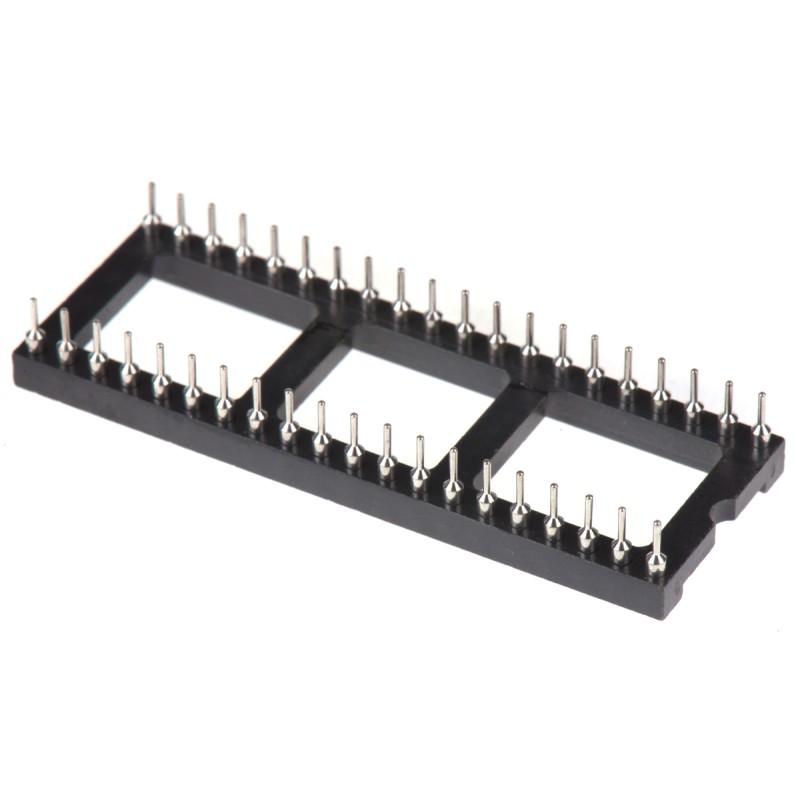 10 pcs - Winslow 2.54mm Pitch Vertical 40 Way, Through Hole Turned Pin Open Frame IC Dip Socket, 5A