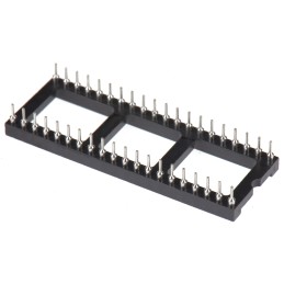 10 pcs - Winslow 2.54mm Pitch Vertical 40 Way, Through Hole Turned Pin Open Frame IC Dip Socket, 5A