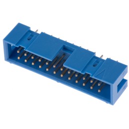1 pcs - TE Connectivity AMP-LATCH Series Straight Through Hole PCB Header, 24 Contact(s), 2.54mm Pitch, 2 Row(s), Shrouded
