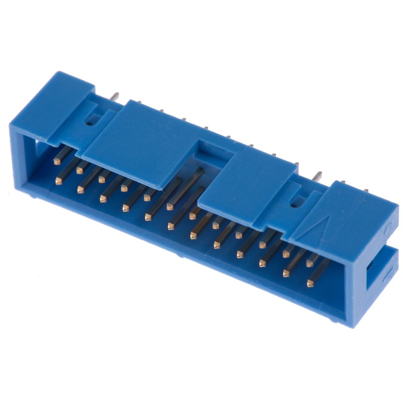 1 pcs - TE Connectivity AMP-LATCH Series Straight Through Hole PCB Header, 24 Contact(s), 2.54mm Pitch, 2 Row(s), Shrouded