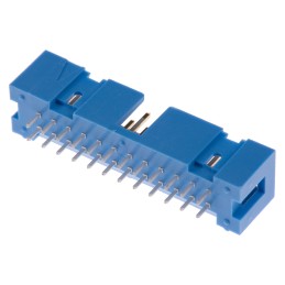 1 pcs - TE Connectivity AMP-LATCH Series Straight Through Hole PCB Header, 24 Contact(s), 2.54mm Pitch, 2 Row(s), Shrouded