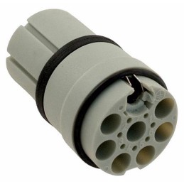 1 pcs - Harting Circular Connector, 7 Contacts, Cable Mount, Socket, Male to Female, IP65, R15 Series