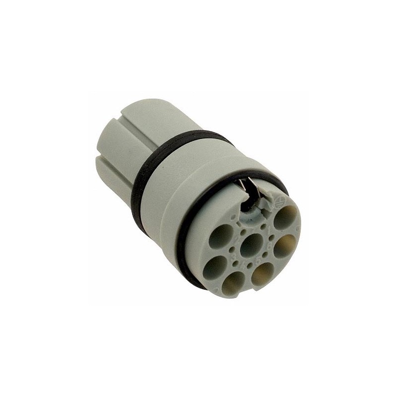 1 pcs - Harting Circular Connector, 7 Contacts, Cable Mount, Socket, Male to Female, IP65, R15 Series
