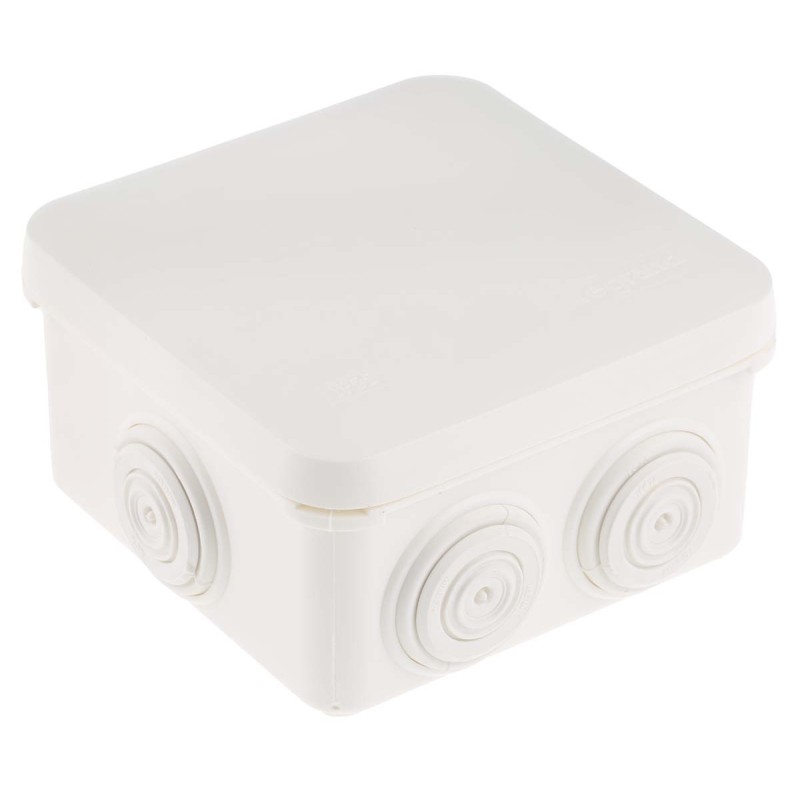 1 pcs - Legrand Plexo Series White Plastic Junction Box, IP55, 80 x 80 x 45mm