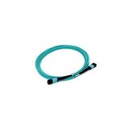 1 pcs : 92MTFX24K0-10M - Fibre Optic Cable Assemblies Multimode OM4 12F MPO(f) to MPO(f) Method B 3mm Aqua Indoor Plenum, 10 Met