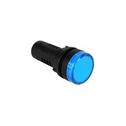 1 pcs : PCL2224V600B - LED Panel Mount Indicators PMI RND 22mm LED 24V Flat Lens Blue