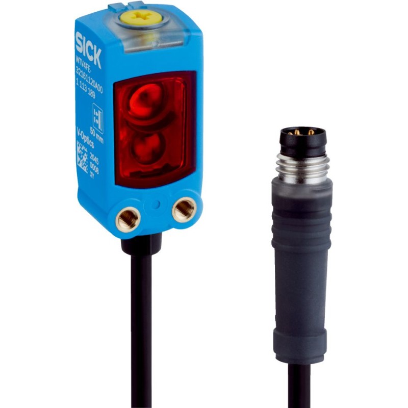 1 pcs - Sick Background Suppression Photoelectric Sensor, Miniature Sensor, 50 mm Detection Range