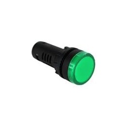 1 pcs : PCL2212V500B - LED Panel Mount Indicators PMI RND 22mm LED 12V Flat Lens Green