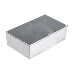 1 pcs - RS PRO Silver Aluminium Alloy Enclosure, IP65, Silver Lid, 222.5 x 145.8 x 54.7mm