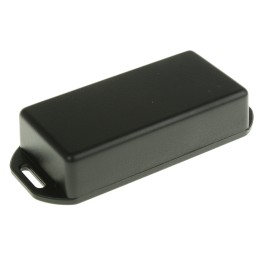 1 pcs - Hammond 1551 Series Black ABS Enclosure, IP54, Flanged, Black Lid, 80 x 40 x 20mm