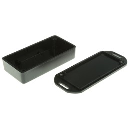 1 pcs - Hammond 1551 Series Black ABS Enclosure, IP54, Flanged, Black Lid, 80 x 40 x 20mm